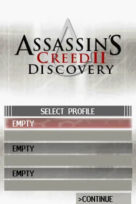 Assassin's Creed II - Discovery (USA) (En,Fr,Es) (NDSi Enhanced) screen shot title